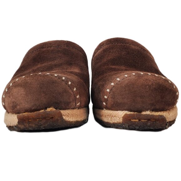 UGG Palma Espadrille 1655 Chestnut Suede Wedge Mule Clogs Women's Size US 8 - Picture 3 of 9